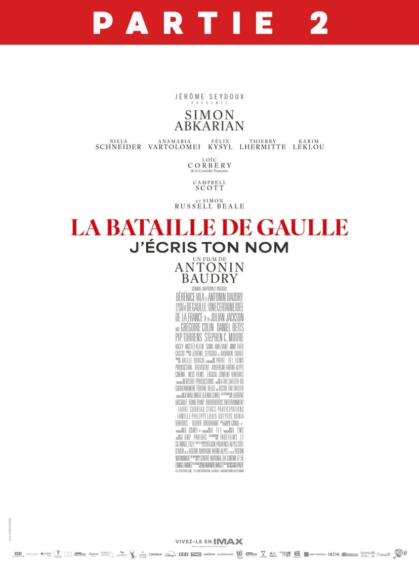 Affiche du film La Bataille de Gaulle - Partie 2 : J’écris ton nom